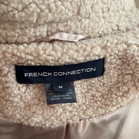 French Connection Cream Sherpa Jacket - Picture 4 of 5